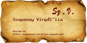 Szepessy Virgília névjegykártya